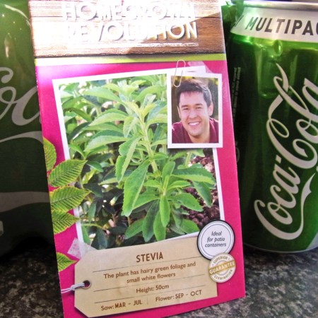 Stevia seeds and stevia-sweetened 'green' Coke
