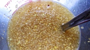 Fully soaked seeds, ready for blending