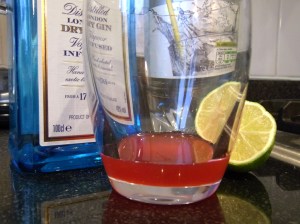 Rhubarb syrup.  Just add gin, tonic water, ice and some lime