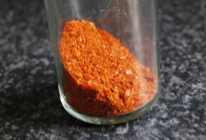Finished home-grown chilli powder