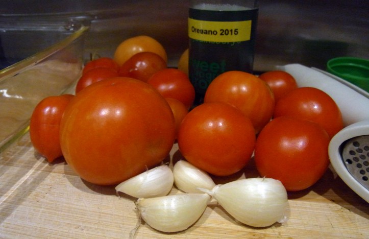 Preparing to roast tomatoes