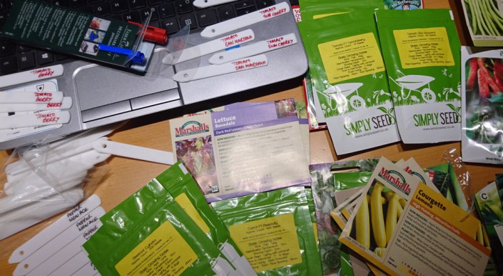 Back in March, prepping seeds and sowing plan.