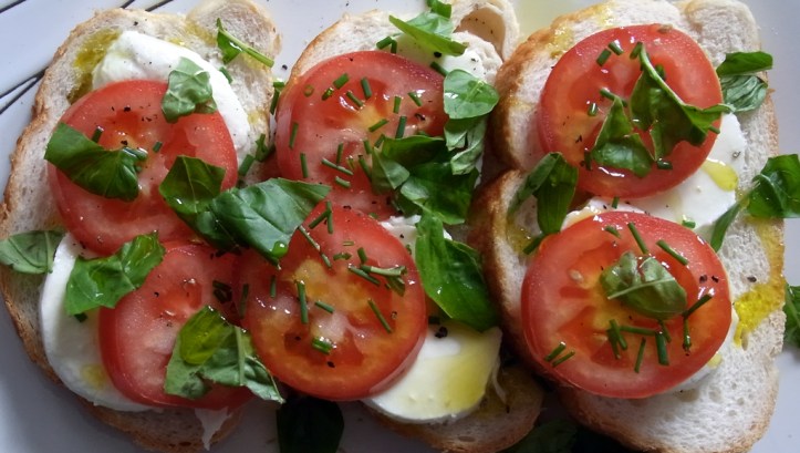 Delicious way to use fresh tomatoes with mozzarella